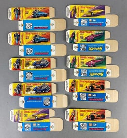 Group of 10 Matchbox Type I boxes