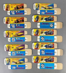 Group of 10 Matchbox Type I Boxes