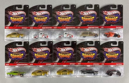 Group of 10 Mattel Hot Wheels Larry and Waynes Garage Vehicles