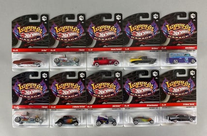 Group of 10 Mattel Hot Wheels Larrys Garage Vehicles
