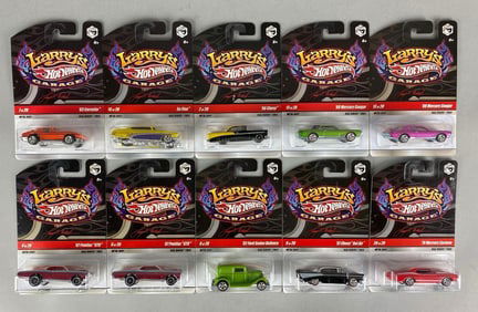 Group of 10 Mattel Hot Wheels Larrys Garage Vehicles