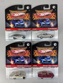 Group of 4 Mattel Hot Wheels Drag Strip Demons Cars