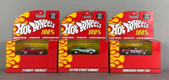 Group of 3 Mattel Hot Wheels 100% Muscle Cars