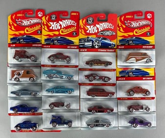 Group of 19 Mattel Hot Wheels Classics Die-Cast Cars