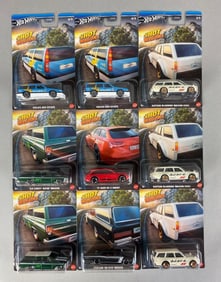 Group of 9 Mattel Hot Wheels Hot Wagons Die-Cast Cars