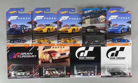 Group of Mattel Hot Wheels Racing Video Game Cars