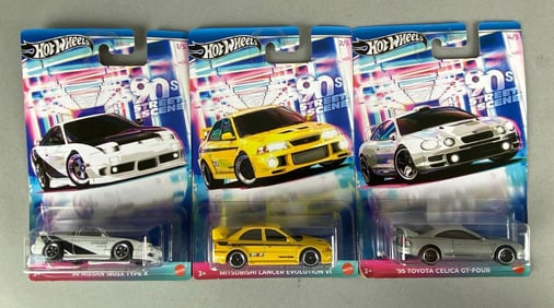 Group of 3 Mattel Hot Wheels 90s Street Scene Cars