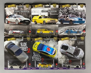 Group of 6 Mattel Hot Wheels Premium Die-Cast Cars