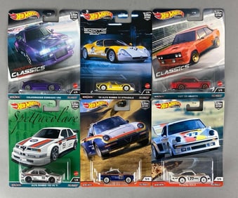 Group of 6 Mattel Hot Wheels Premium Die-Cast Cars