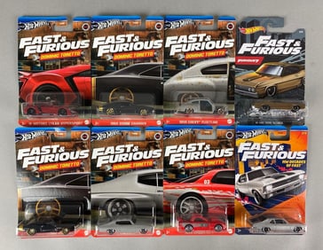 Group of 8 Mattel Hot Wheels Fast and Furious Cars