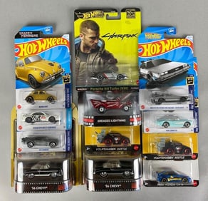 Group of Mattel Hot Wheels Pop-Culture Cars