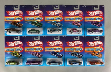 Group of 10 Mattel Hot Wheels Ultra Hots Die-Cast Cars