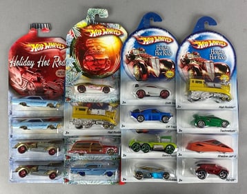 Group of Mattel Hot Wheels Holiday Hot Rods