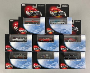 Group of 8 Mattel 100% Hot Wheels LE Die-Cast Cars