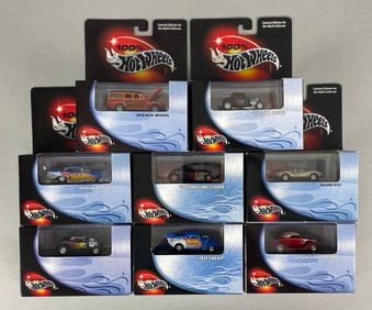 Group of 8 Mattel 100% Hot Wheels LE Die-Cast Cars