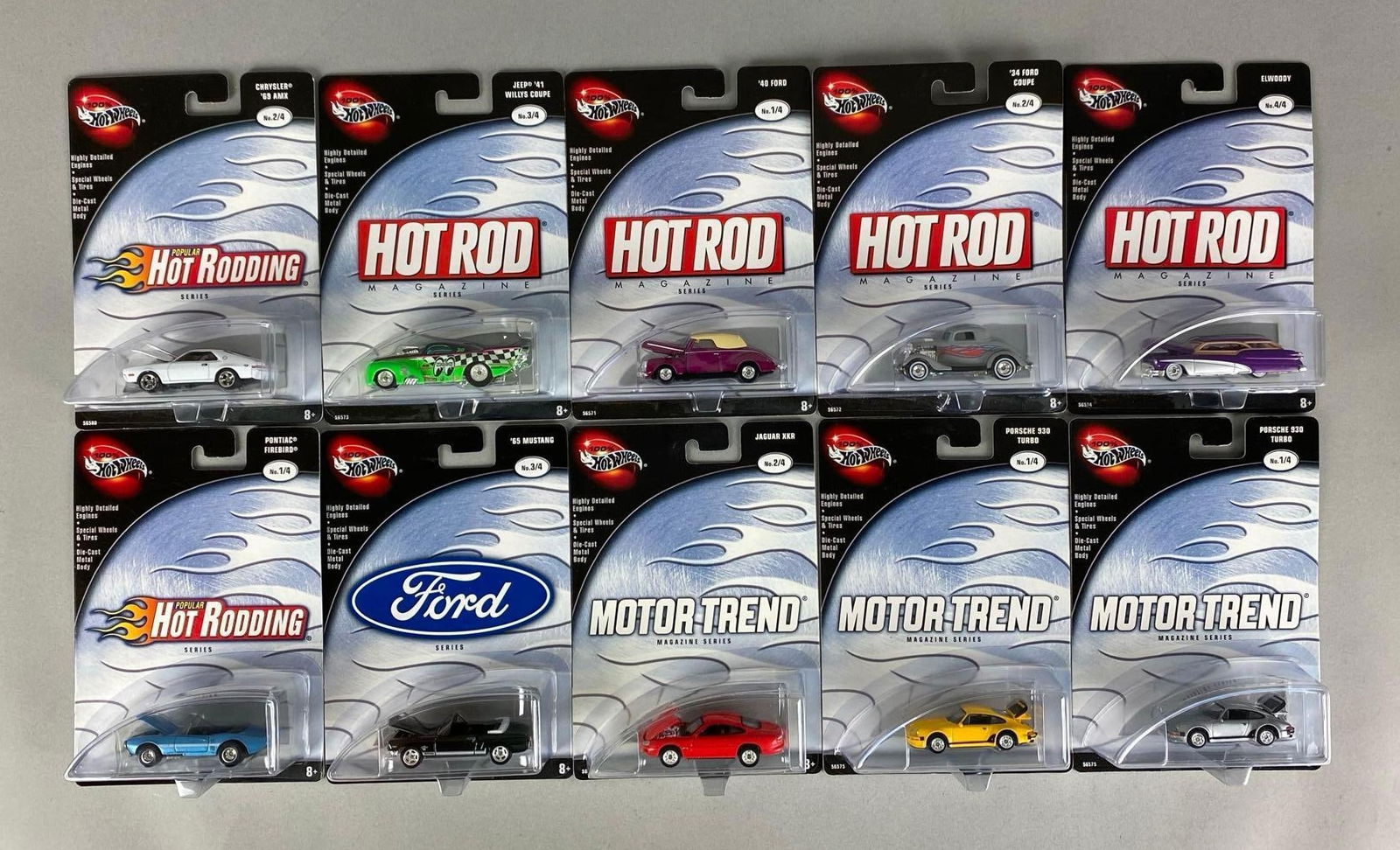 Group of 10 Mattel 100% Hot Wheels Die-Cast Cars (1 of 3)
