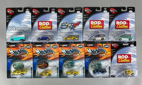 Group of 10 Mattel Hot Wheels Die-Cast Cars