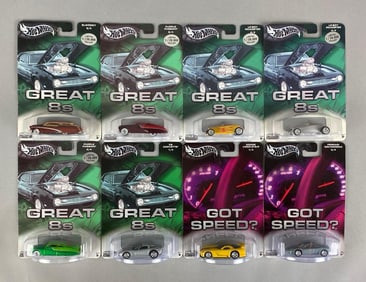 Group of 8 Mattel Hot Wheels Die-Cast Cars