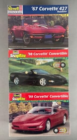 Group of 3 Revell Chevy Corvette Convertible Model Kits