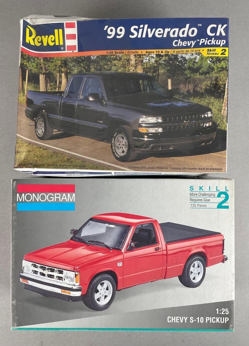 Group of 2 1990s Chevy Pickup Truck Model Kits (1 of 3)