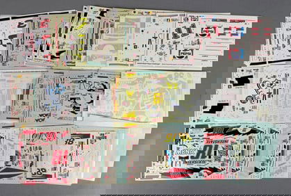 Group of 100 Revell Monogram NASCAR Model Decal Sheets