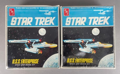 Group of 2 AMT Star Trek USS Enterprise Model Kits