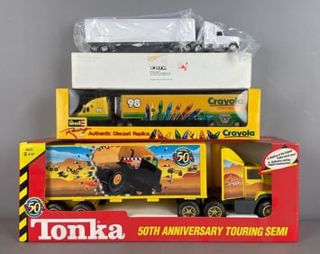 Group of Plastic and Die-Cast Tractor Trailers
