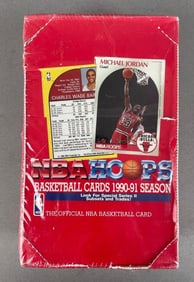 1990-91 NBA Hoops Sealed Basketball Card Wax Box
