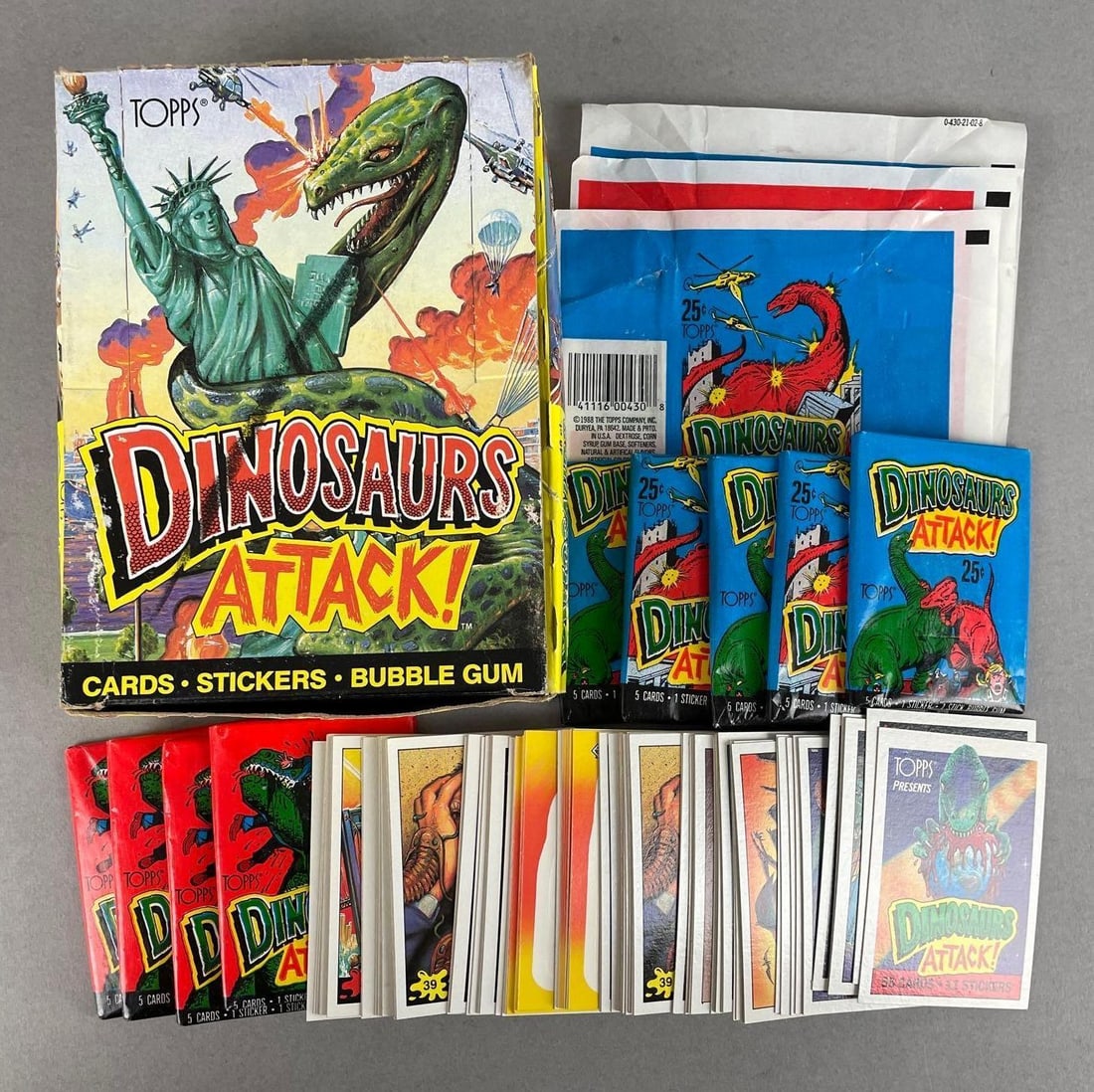 Group of 1988 Topps Dinosaurs Attack Trading Cards (1 of 4)