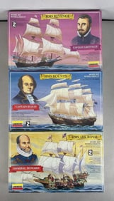 Group of 3 Lindberg HMS Ship Model Kits