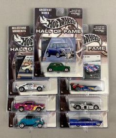 Group of 7 Mattel Hot Wheels Hall of Fame Die-Cast Cars