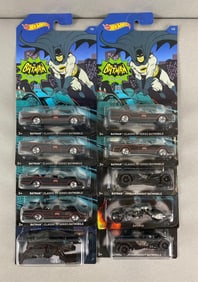 Group of 10 Mattel Hot Wheel Batman Die-Cast Vehicles