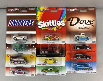 Group of 12 Mattel Hot Wheels Candy Die-Cast Vehicles