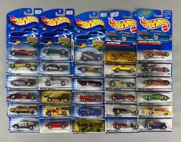 Group of 30 Mattel Hot Wheels Die-Cast Cars