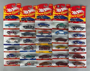 Group of 30 Mattel Hot Wheels Die-Cast Cars