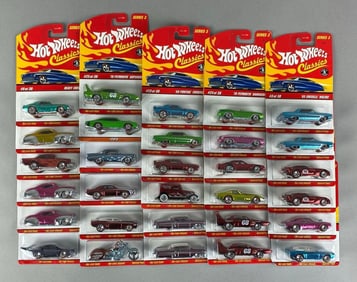 Group of 30 Mattel Hot Wheels Classics Die-Cast Cars