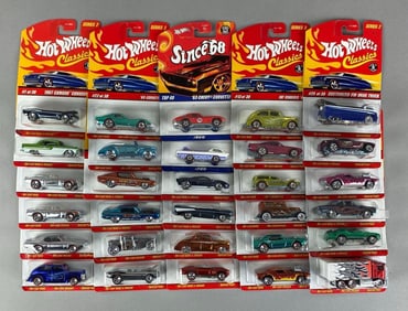 Group of 30 Mattel Hot Wheels Die-Cast Cars
