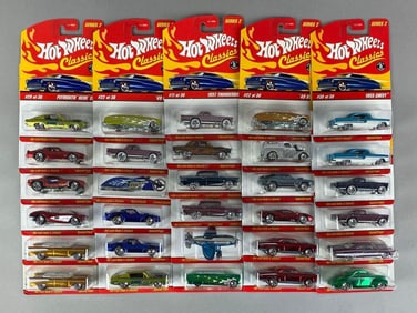 Group of 30 Mattel Hot Wheels Classics Die-Cast Cars