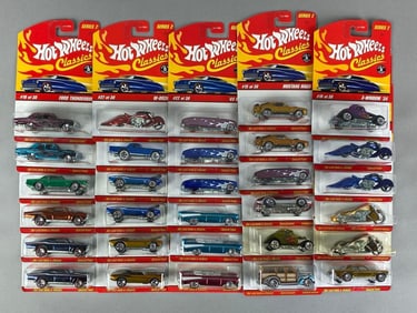Group of 30 Mattel Hot Wheels Classics Die-Cast Cars