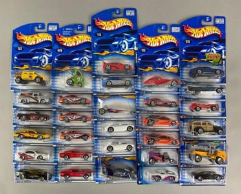 Group of 30 Mattel Hot Wheels Die-Cast Cars