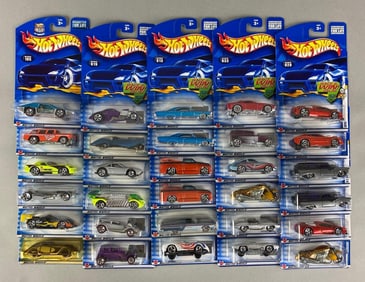 Group of 30 Mattel Hot Wheels Die-Cast Cars