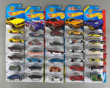 Group of 30 Mattel Hot Wheels Die-Cast Cars