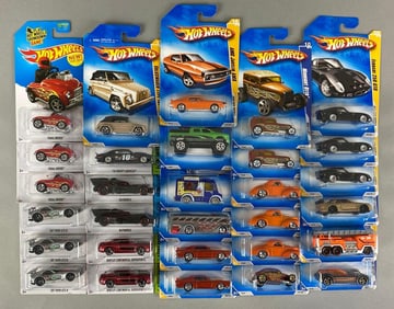Group of 30 Mattel Hot Wheels Die-Cast Cars