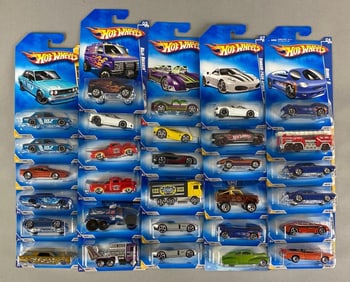 Group of 30 Mattel Hot Wheels Die-Cast Cars