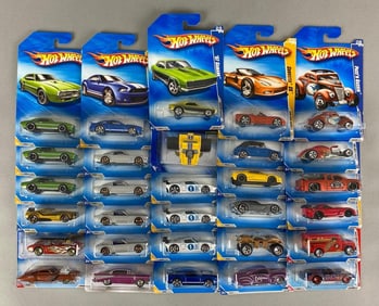 Group of 30 Mattel Hot Wheels Die-Cast Cars