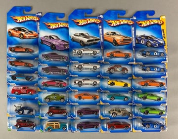Group of 30 Mattel Hot Wheels Die-Cast Cars