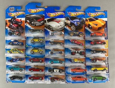 Group of 30 Mattel Hot Wheels Die-Cast Cars