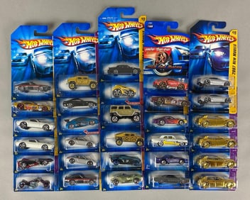 Group of 30 Mattel Hot Wheels Die-Cast Cars