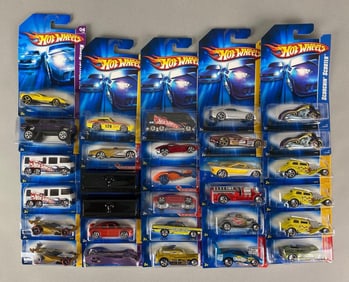 Group of 30 Mattel Hot Wheels Die-Cast Cars