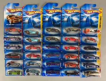 Group of 30 Mattel Hot Wheels Die-Cast Cars
